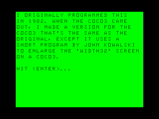 Color Computer Clue — sstitle (WOR)