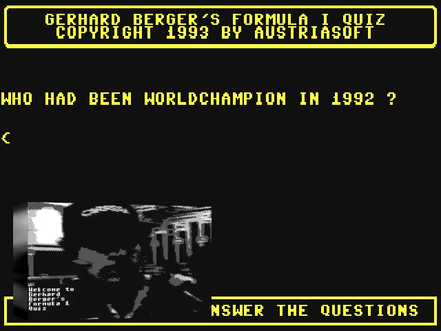 Gerhard Berger's Formula I Quiz — mixrbv2 (WOR)
