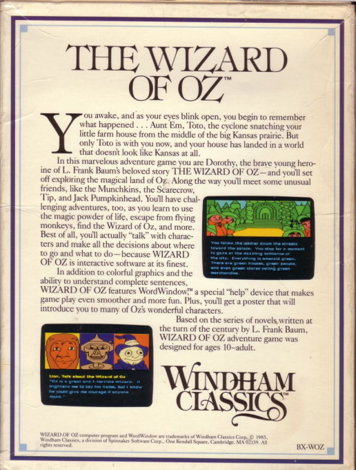 Wizard Of Oz, The — box-2D-back (US)