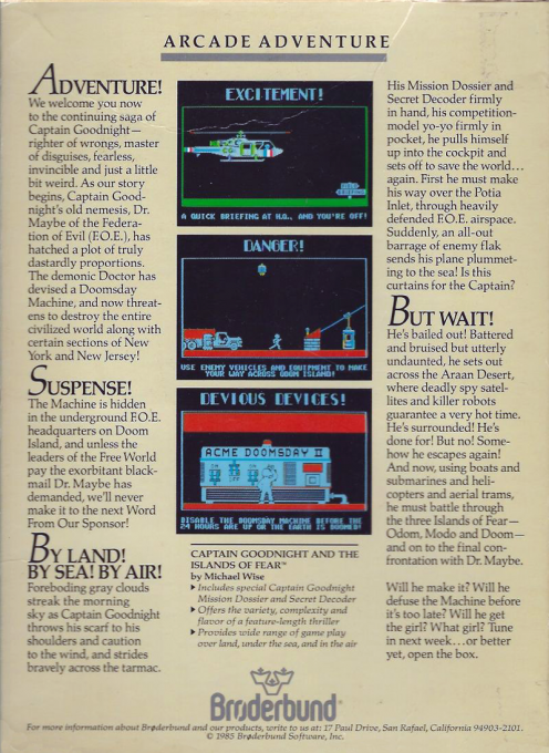 Captain Goodnight — box-2D-back (US)