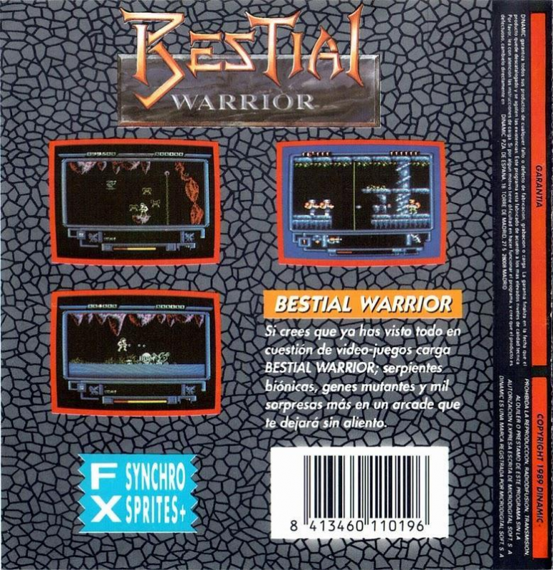 Bestial Warrior — box-2D-back (SP)