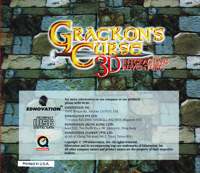 Grackon's Curse — box-2D-back (US)