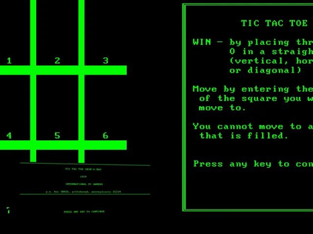 Tic Tac Toe — mixrbv2 (WOR)