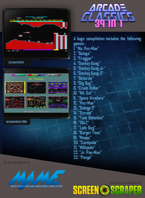 39 In 1 Mame Bootleg — box-2D-back (SS)