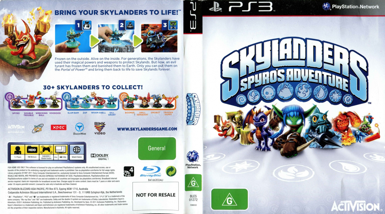 Skylanders - Spyro's Adventure — box-texture (AU)