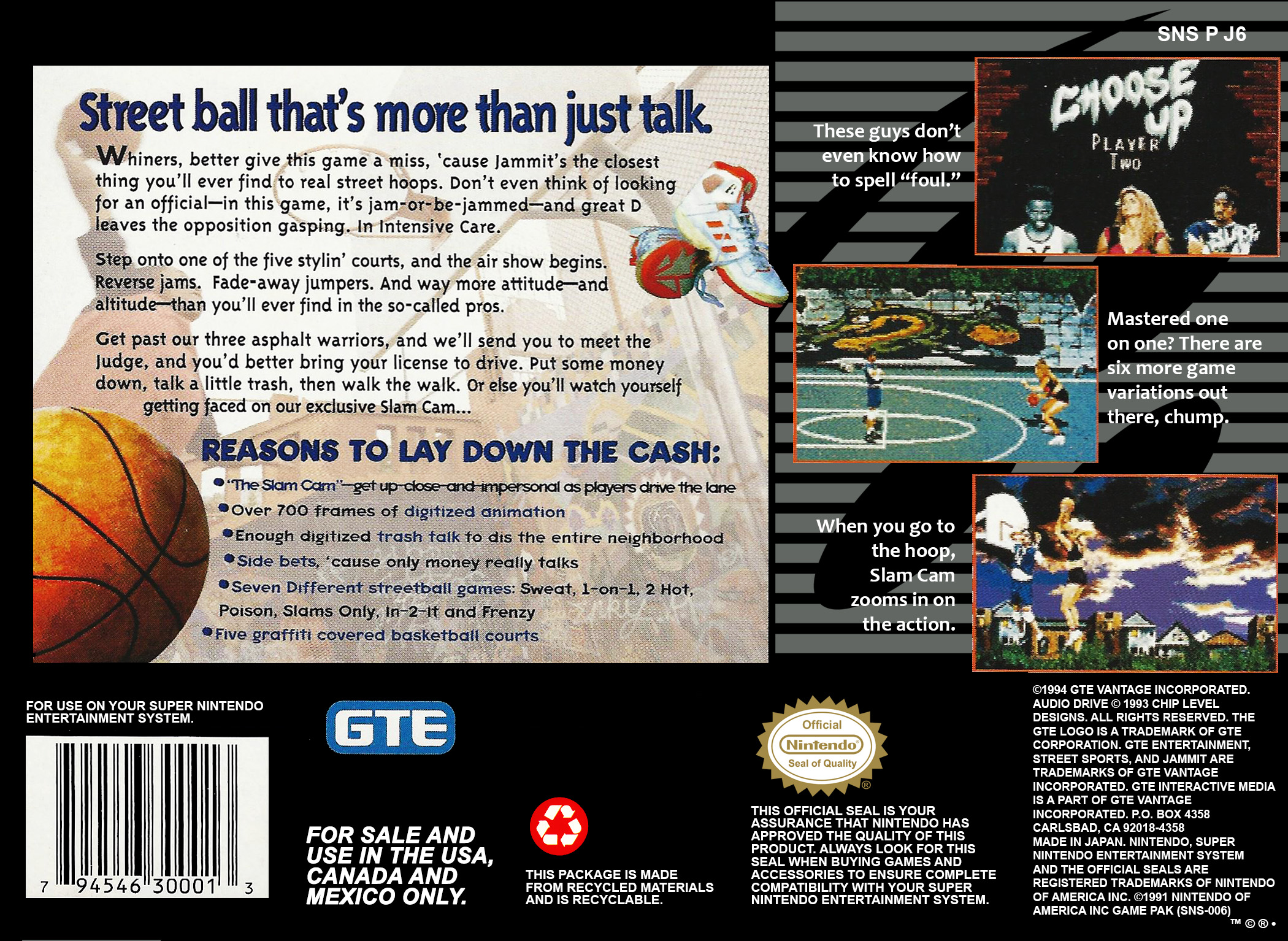 Street Sports - Jammit — box-2D-back (US)