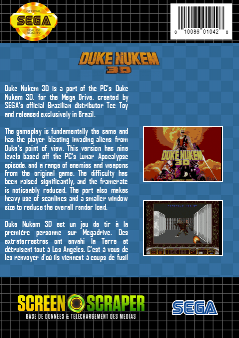 Duke Nukem 3D — box-2D-back (SS)