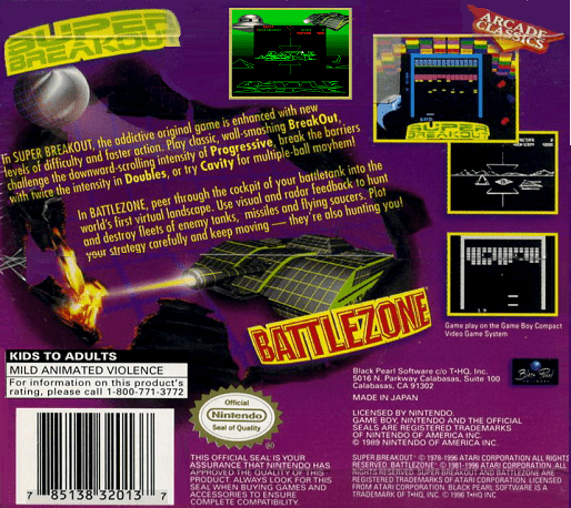 Arcade Classics - Battlezone And Super Breakout — box-2D-back (US)