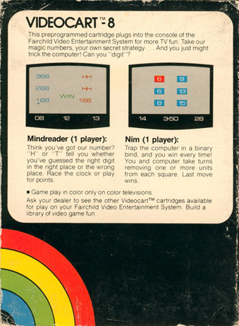 Videocart-8 - Magic Numbers — box-2D-back (SE)