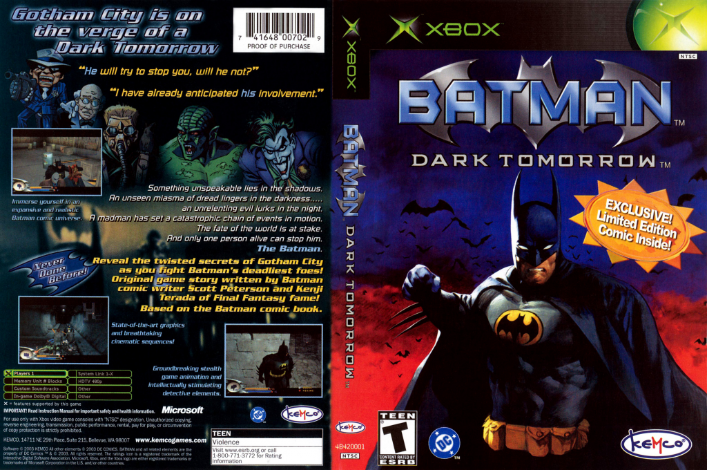 Batman - Dark Tomorrow — box-texture (US)