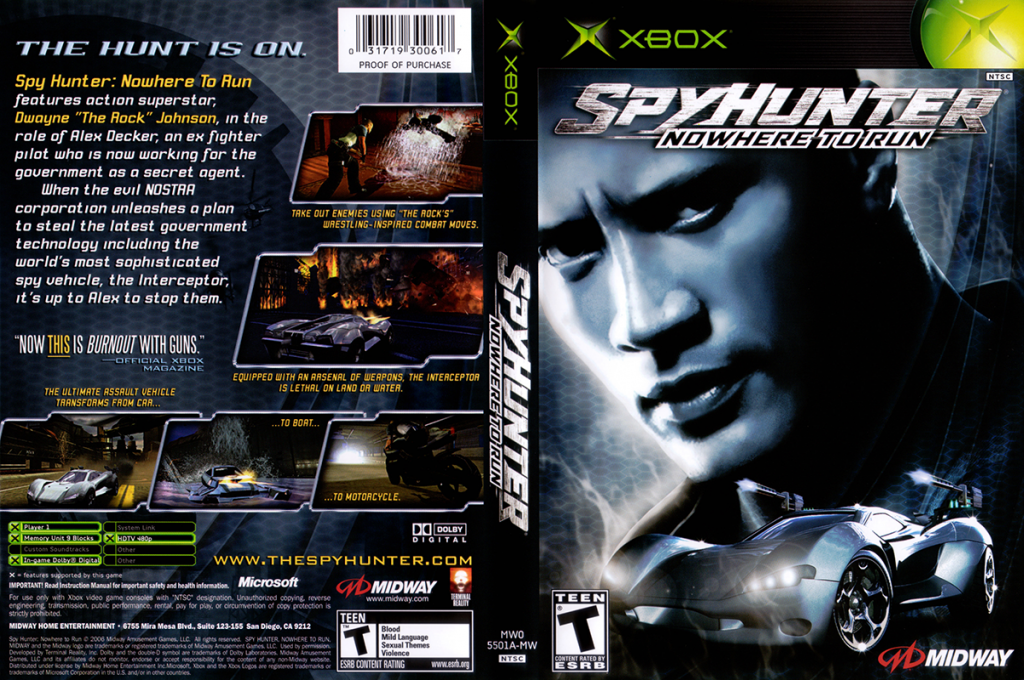 Spy Hunter - Nowhere To Run — box-texture (US)