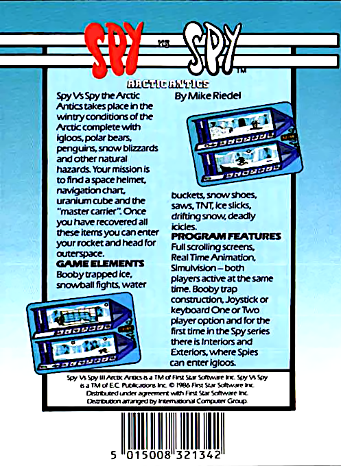 Spy Vs Spy - Arctic Antics — box-2D-back (EU)