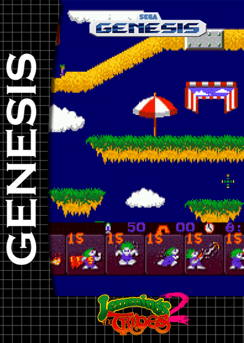 Lemmings 2 - The Tribes — box-2D (SS)