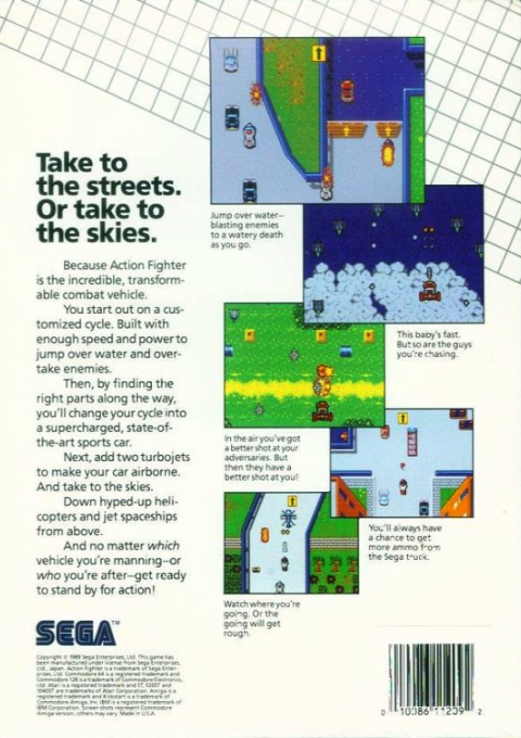 Action Fighter — box-2D-back (US)