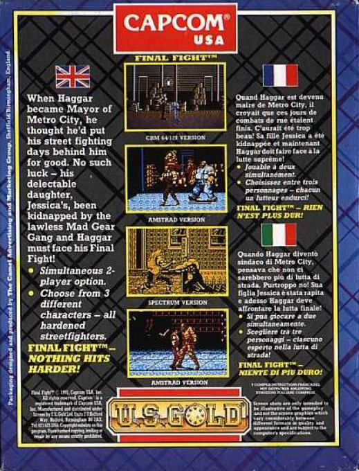 Final Fight — box-2D-back (EU)