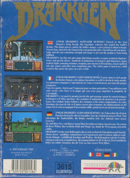 Drakkhen — box-2D-back (EU)