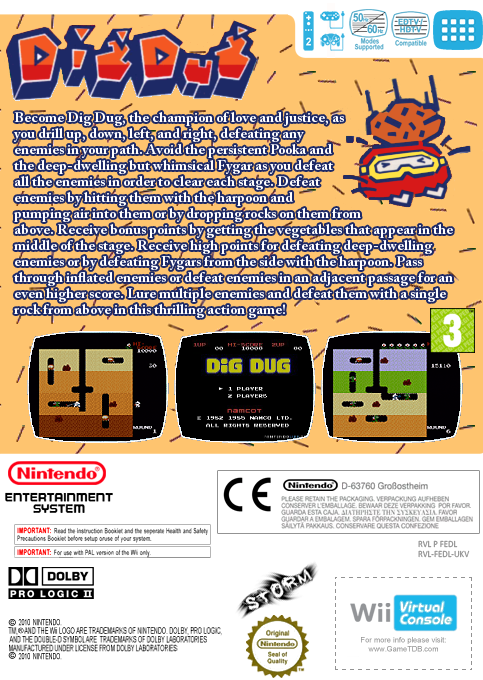 Dig Dug 2 — box-2D-back (EU)