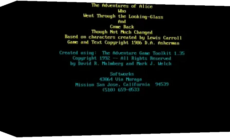 The Adventures of Alice who Went Through the Looking-Glass and Came Back Though Not Much Changed — box-3D (WOR)