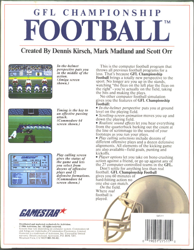GFL Championship Football — box-2D-back (US)