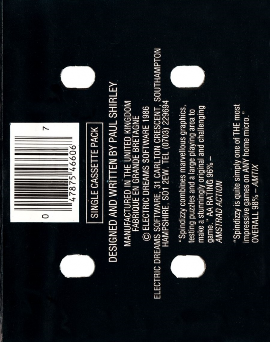 Spindizzy — box-2D-back (EU)