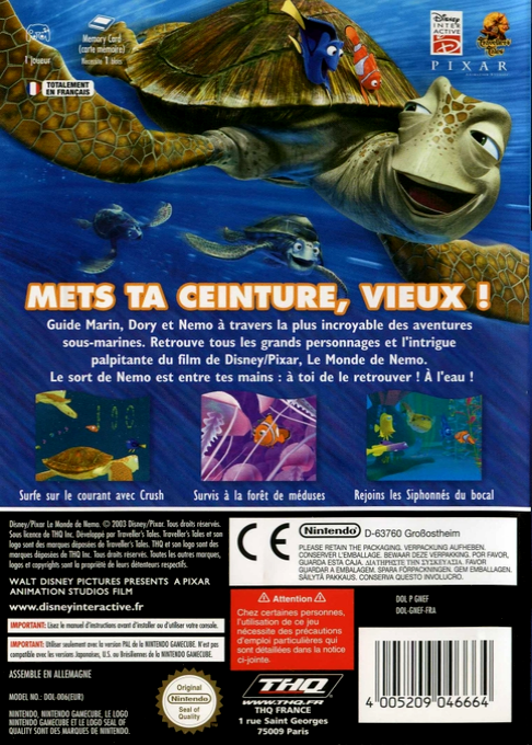 Disney-Pixar Nemo-reul Chajaseo — box-2D-back (FR)