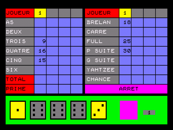 Yahtzee — ss (WOR)