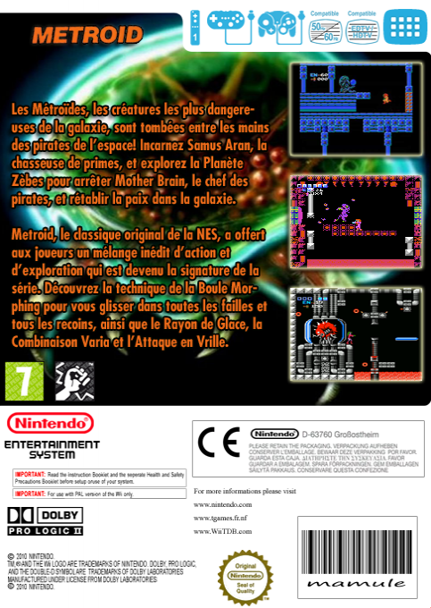 Metroid — box-2D-back (FR)