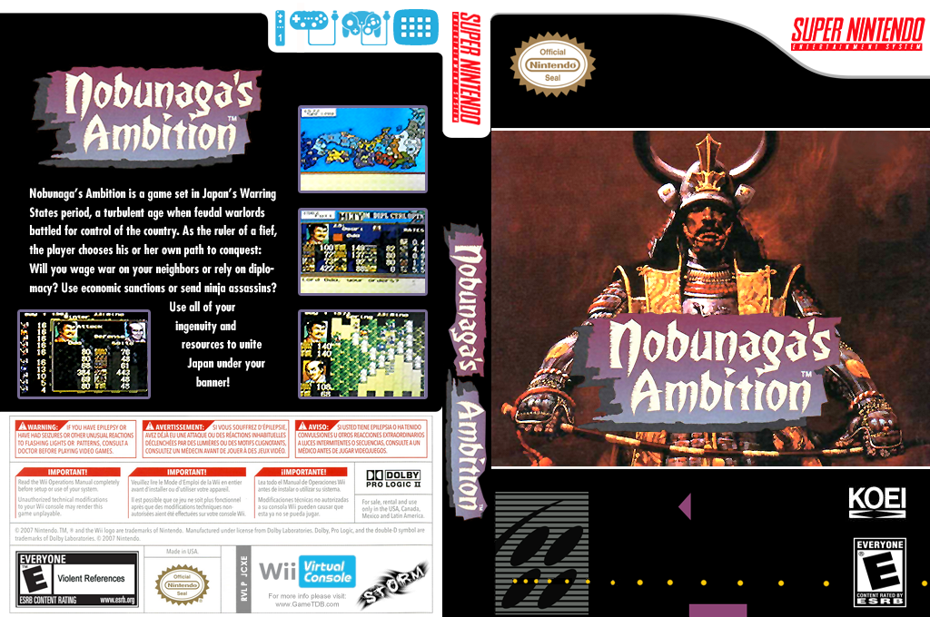 Nobunaga's Ambition — box-texture (US)