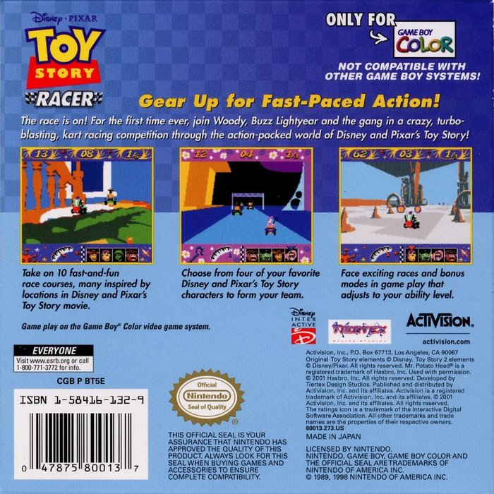 Toy Story Racer — box-2D-back (US)