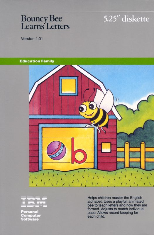 Bouncy Bee Learns Letters box art