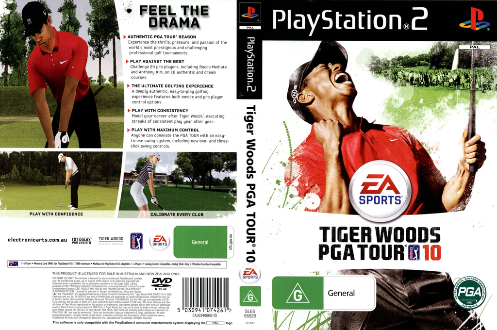 Tiger Woods Pga Tour 10 — box-texture (AU)