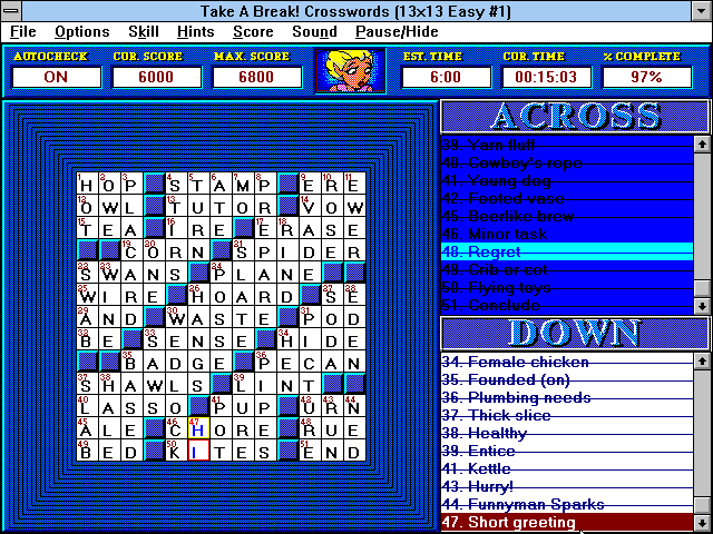 Take a Break! Crosswords — ss (WOR)