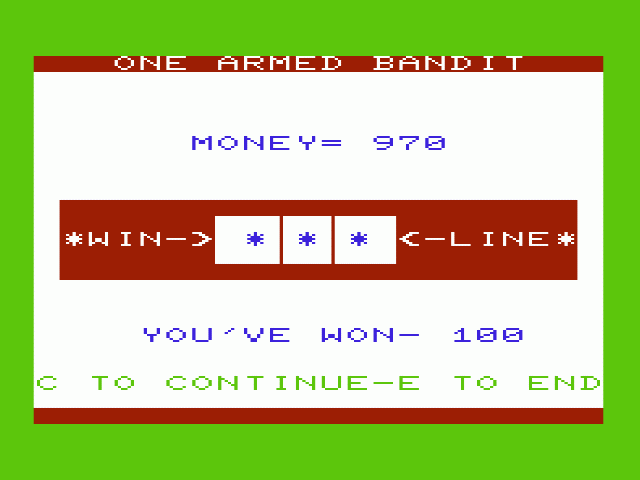 One Armed Bandit — ss (WOR)