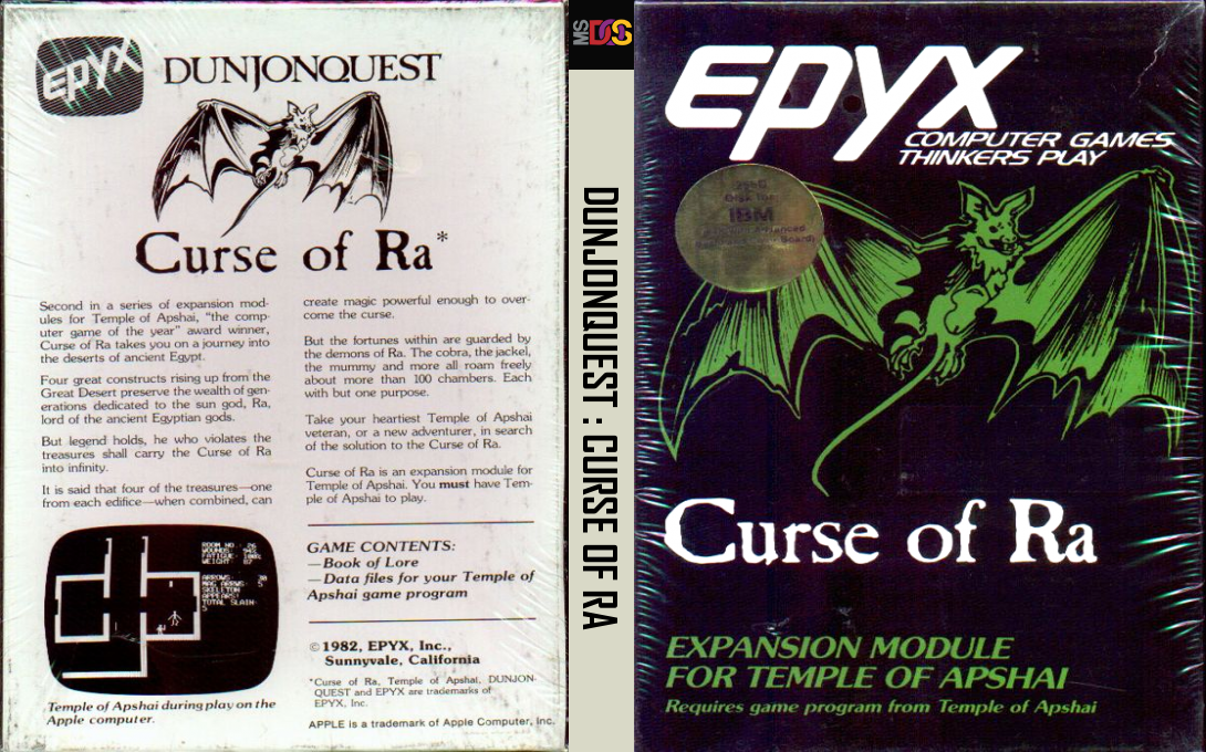Dunjonquest - Curse of Ra — box-texture (US)