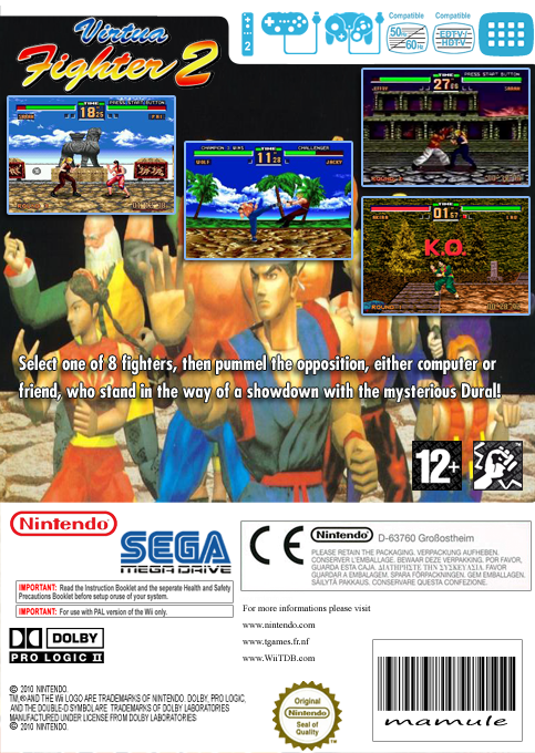 Virtua Fighter 2 — box-2D-back (EU)