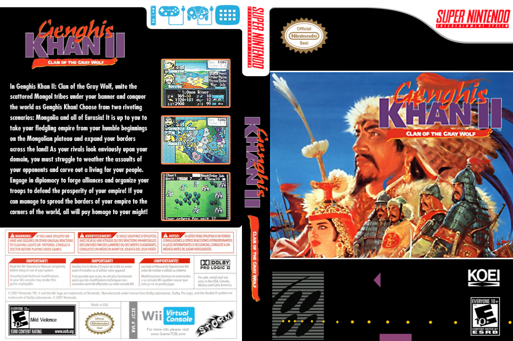 Genghis Khan 2 - Clan of the Gray Wolf — box-texture (US)