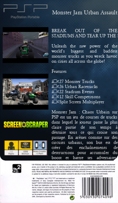 Monster Jam - Urban Assault — box-2D-back (SS)