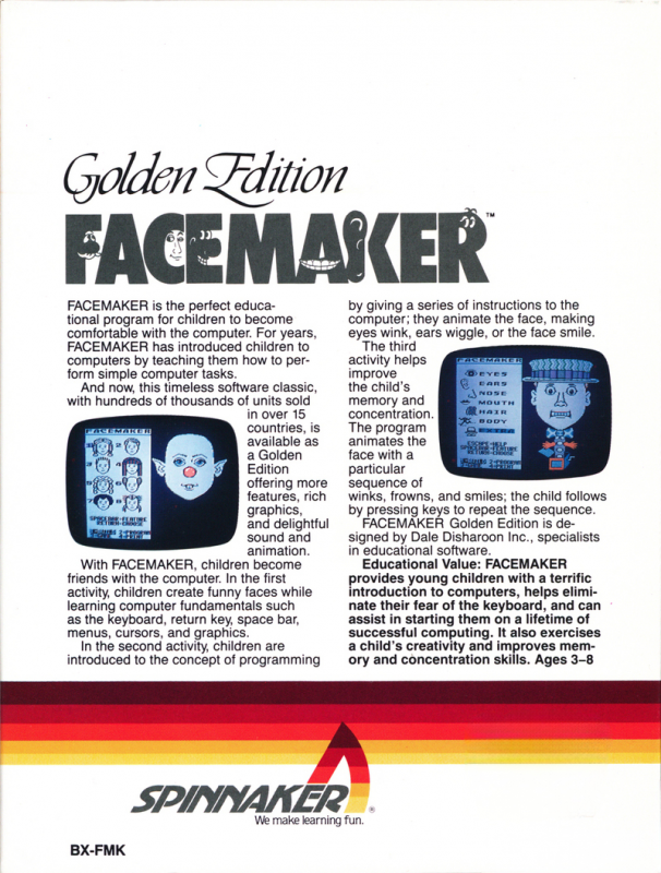 FaceMaker - Golden Edition — box-2D-back (US)