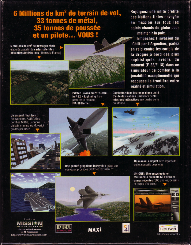 Jetfighter 3 Platinum — box-2D-back (FR)