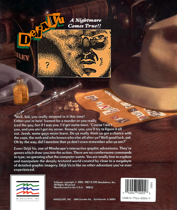 Deja Vu - A Nightmare Comes True!! — box-2D-back (US)