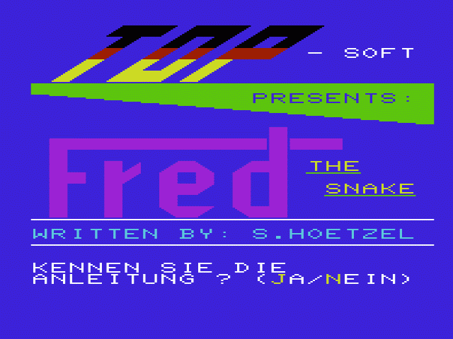 Fred The Snake — sstitle (WOR)