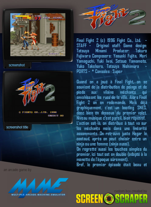 Final Fight 2 — box-2D-back (SS)