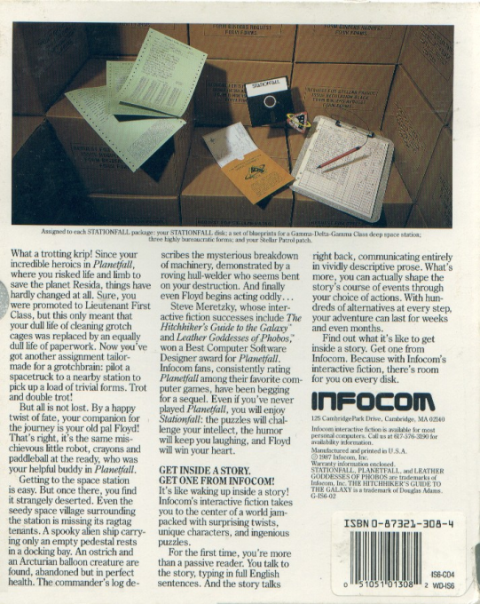 Stationfall — box-2D-back (US)