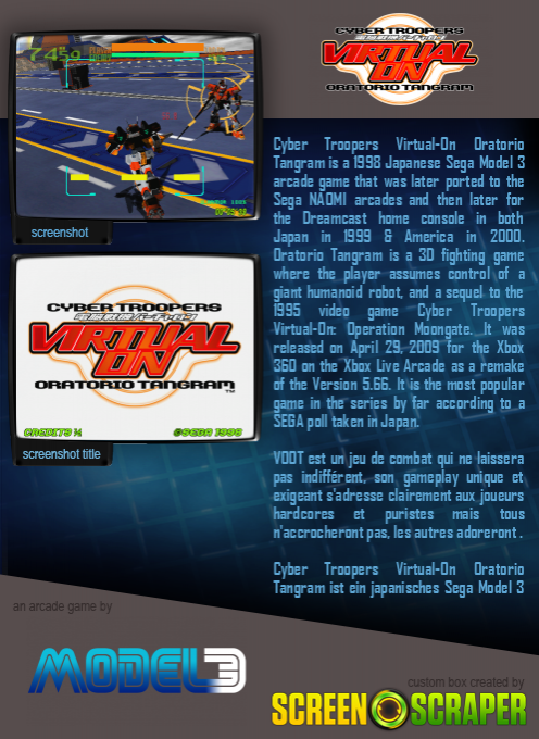 Virtual On 2: Oratorio Tangram — box-2D-back (SS)