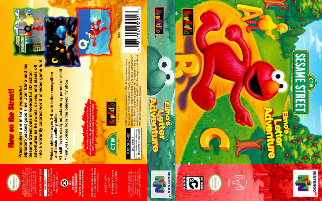 Sesame Street - Elmo's Letter Adventure — box-texture (US)