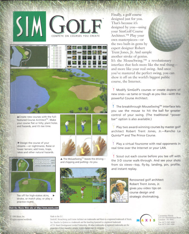 SimGolf — box-2D-back (WOR)
