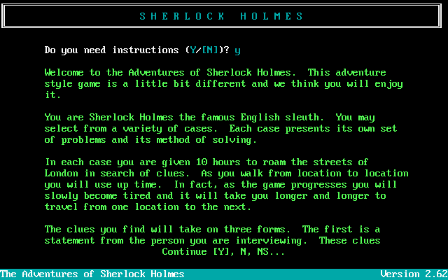 The Adventures of Sherlock Holmes box art
