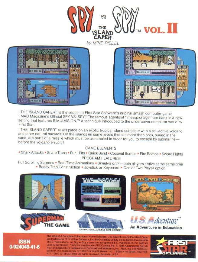 Spy vs Spy - The Island Caper — box-2D-back (US)