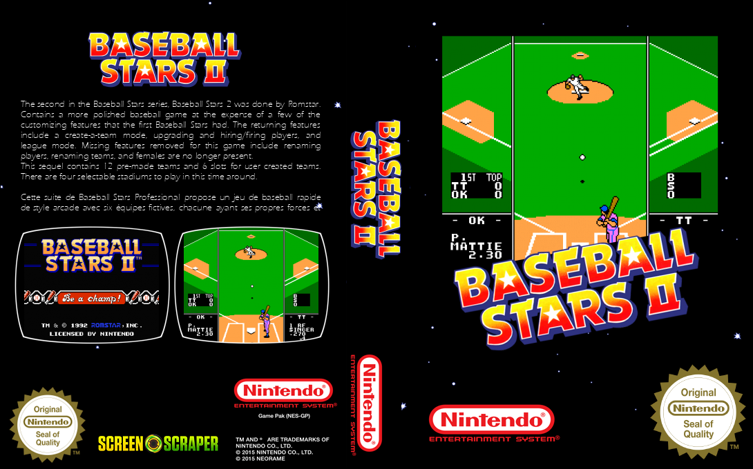 Baseball Stars II — box-texture (SS)