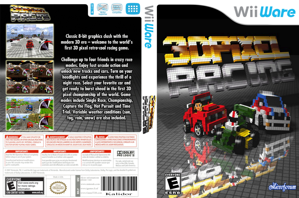 3d Pixel Racing — box-texture (US)
